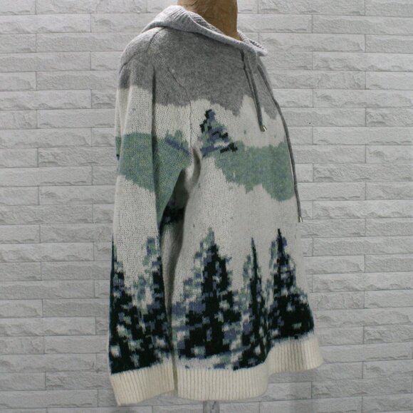 CUPCAKES AND CASHMERE Knit Hoodie Sweater Hooded Oversized Soft Winter 1X - Picture 3 of 12